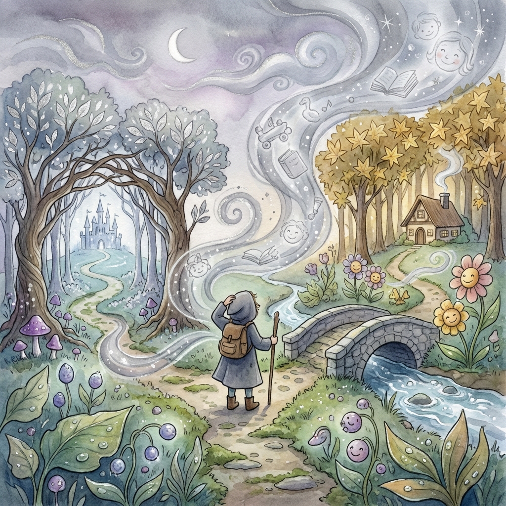 Memory palace scene for entscheiden