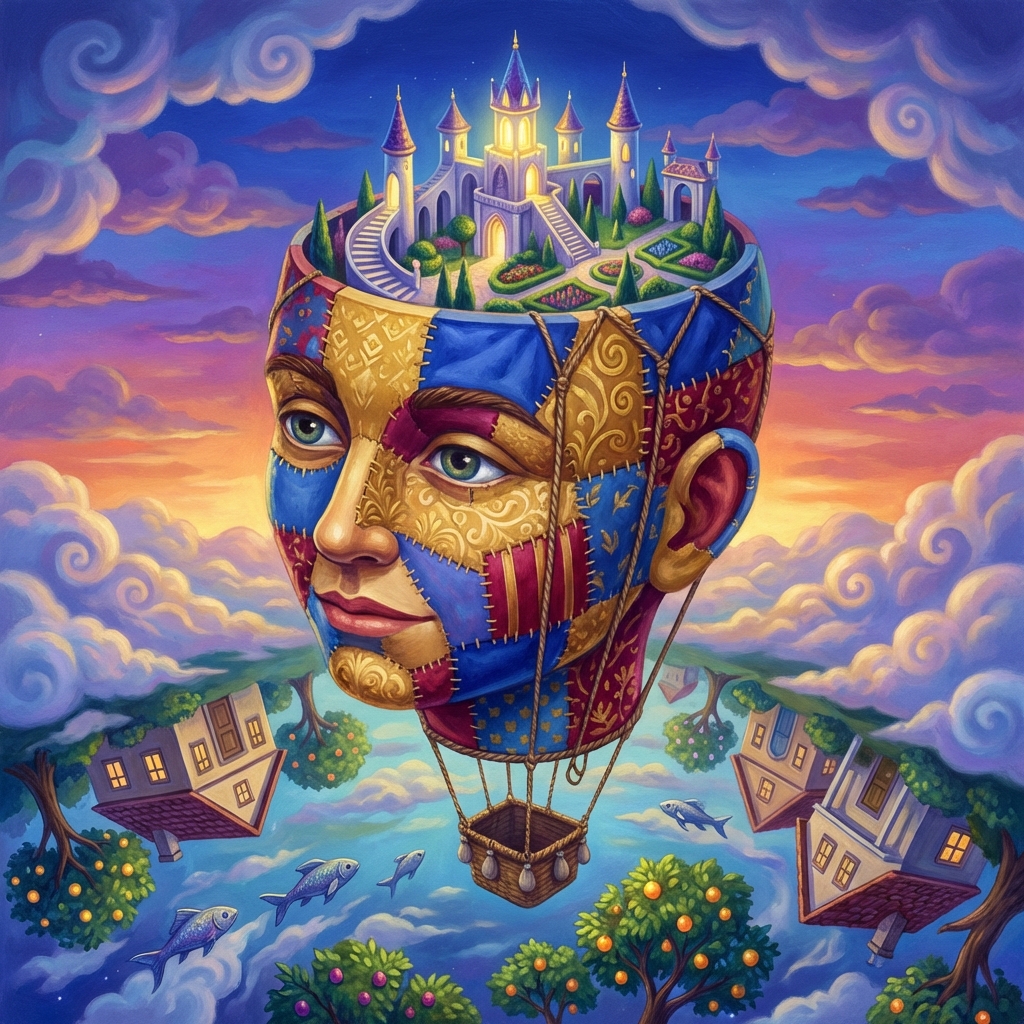 Memory palace scene for der Kopf