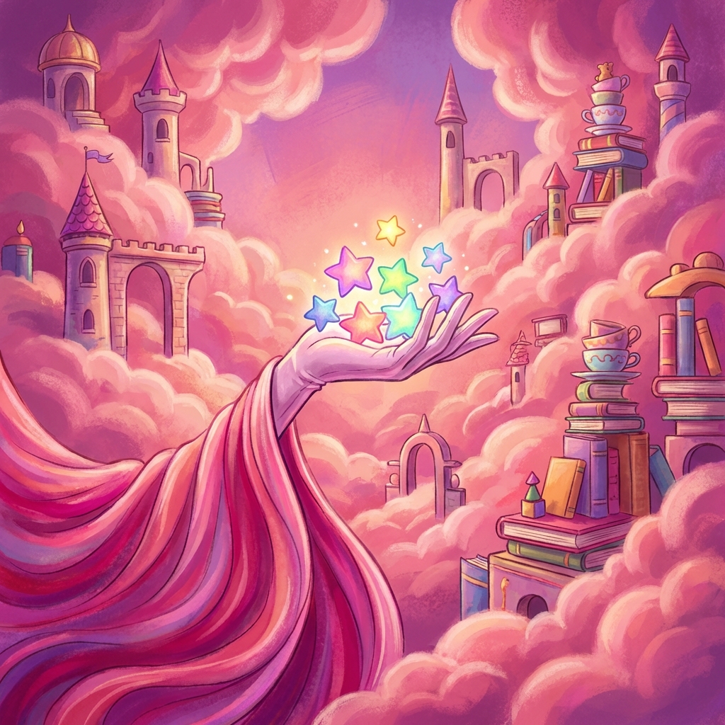 Memory palace scene for die Hand